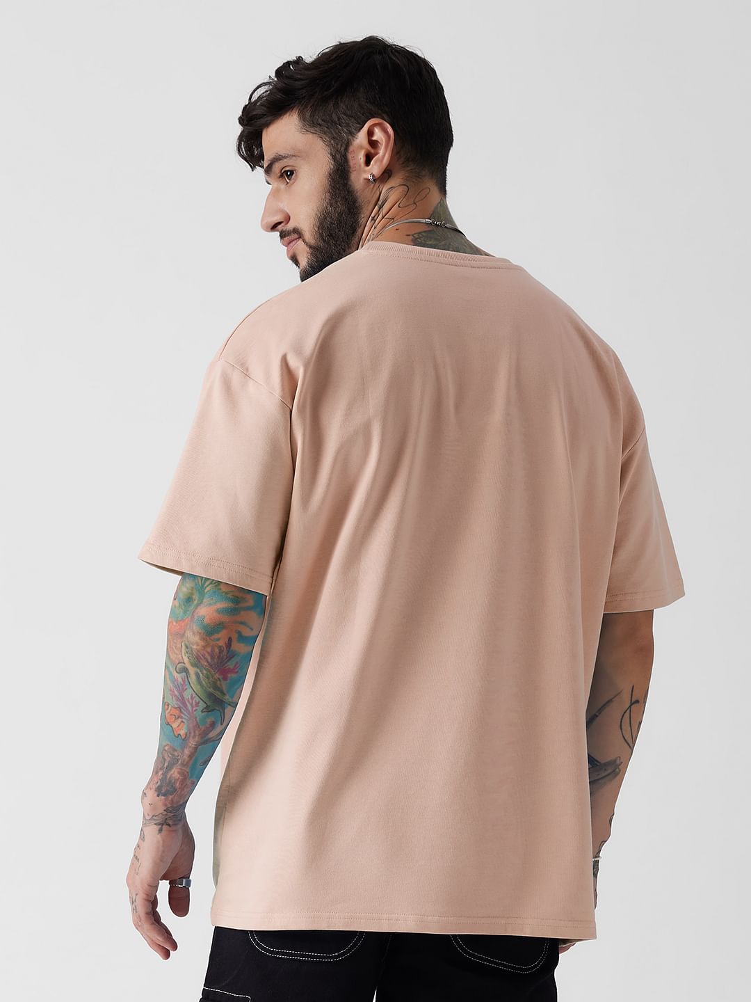 Buy Solids Nude Oversized T Shirts Online