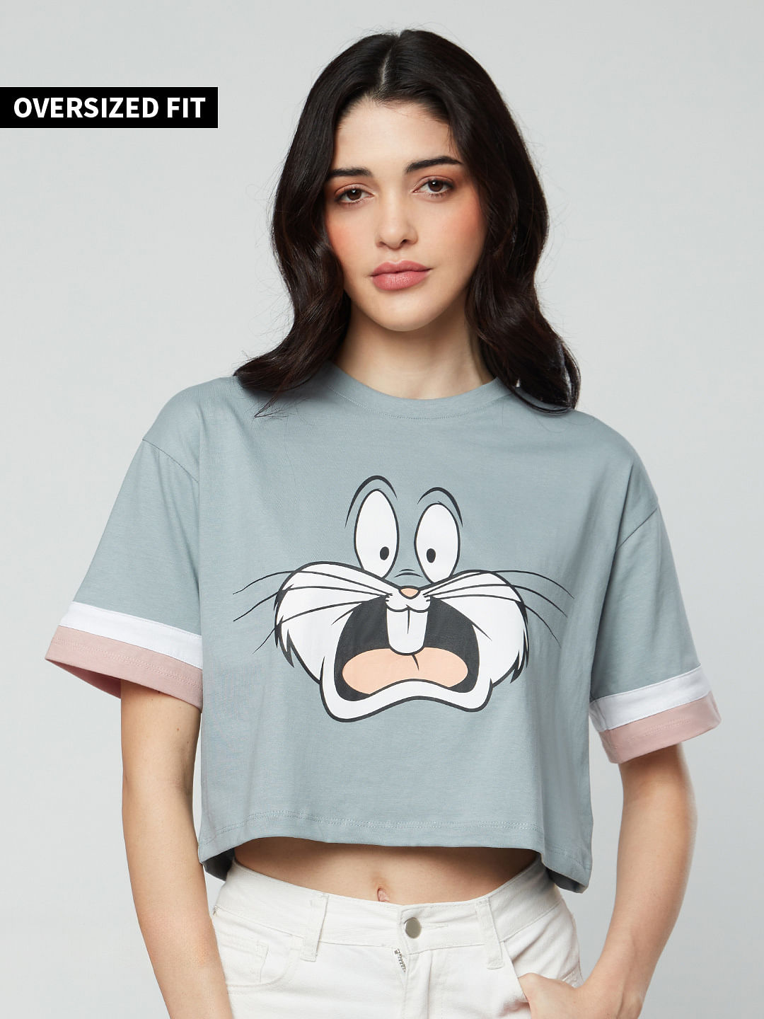 Buy Official Looney Tunes Bugs Saw What Women Oversized Cropped T