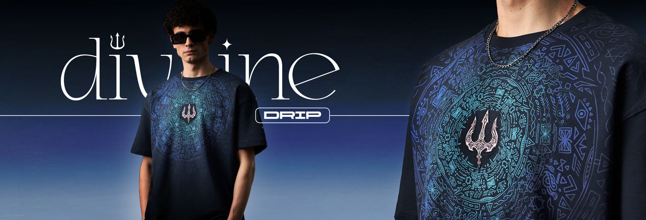 Men_HP Banner_Trident_Men Oversized T-Shirts_Culture Code
