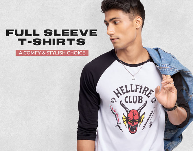 Men's Full Sleeve T-Shirts - Buy Long Sleeve Tshirt for men Online