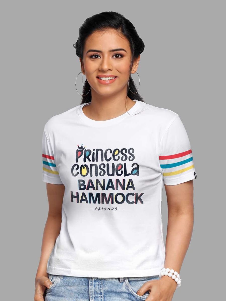 Buy F R I E N D S Princess Consuela Womens T Shirts Online At The Souled Store Princess consuela banana hammock t shirts, shirts & tees. f r i e n d s princess consuela