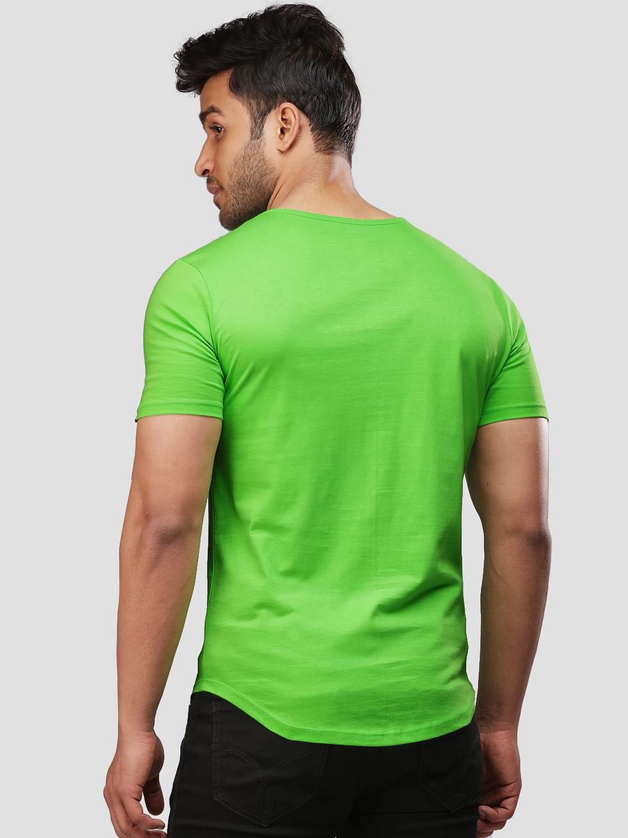 men drop cut shirt