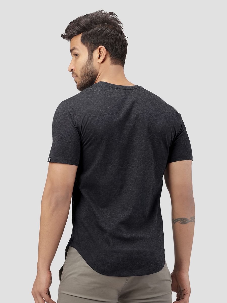 men drop cut shirt