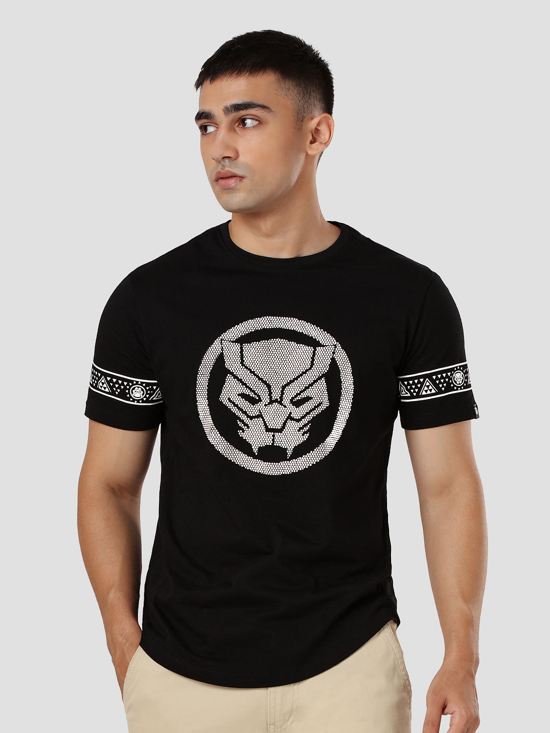 Buy Black Panther: Loyalty Drop Cut T-shirts online at The Souled Store.