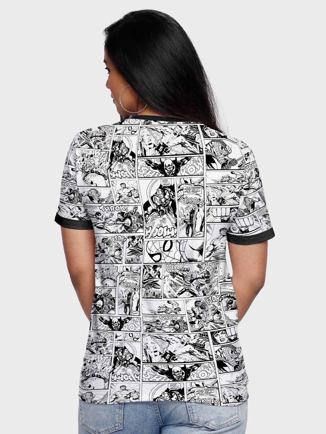 marvel comic strip t shirt