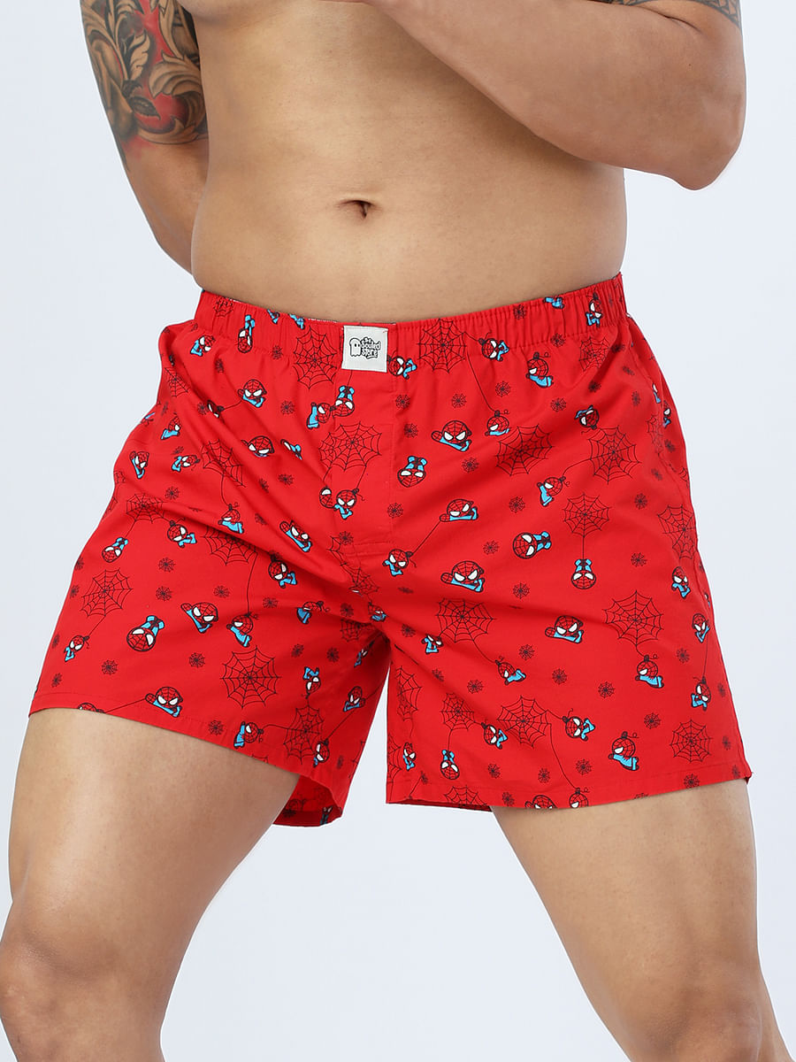 Buy Spider-Man: Spidey Pattern Boxer Shorts, Official Merchandise ...