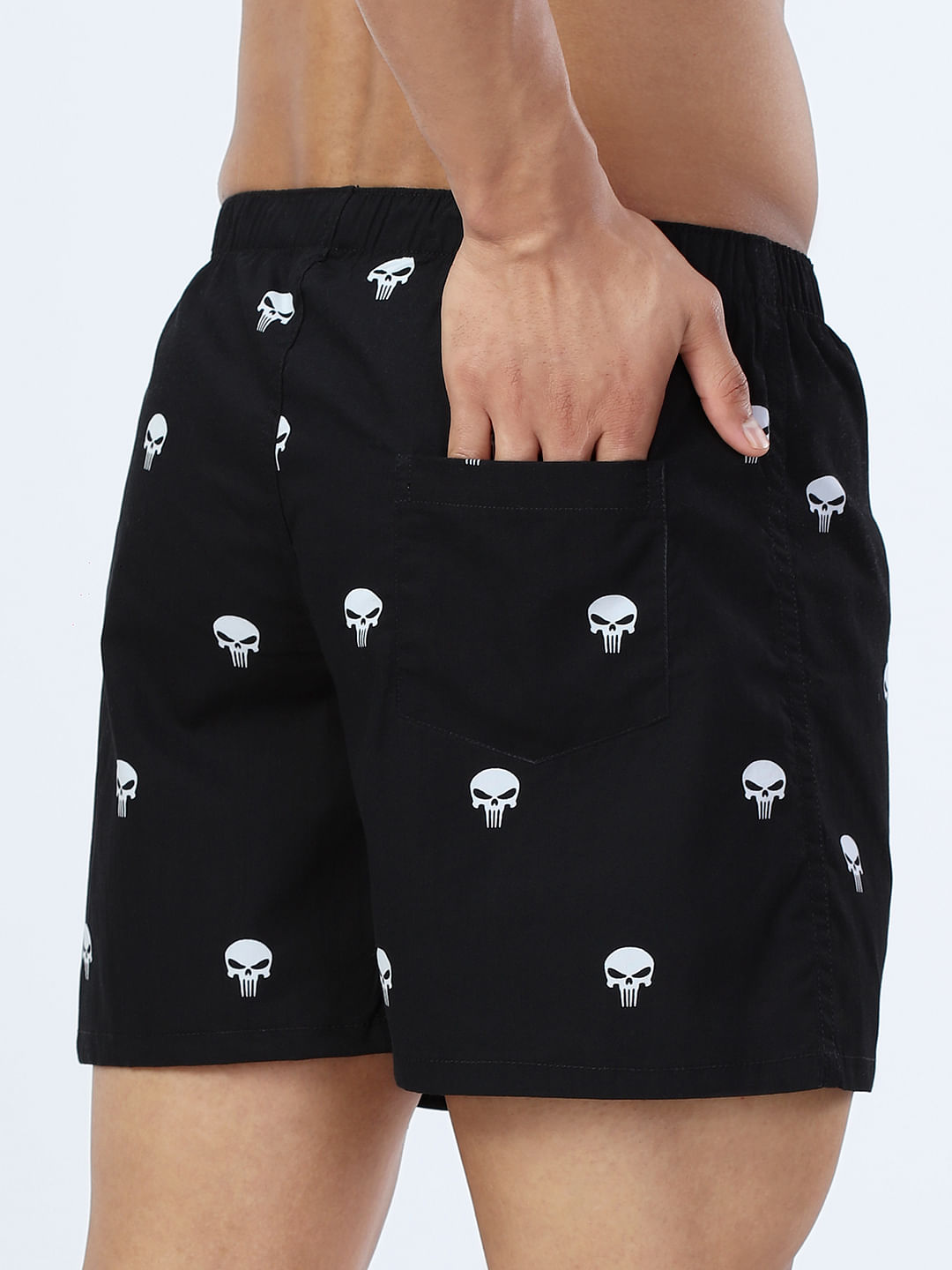 Buy Punisher: Skull Pattern Boxer Shorts, Official Merchandise online ...