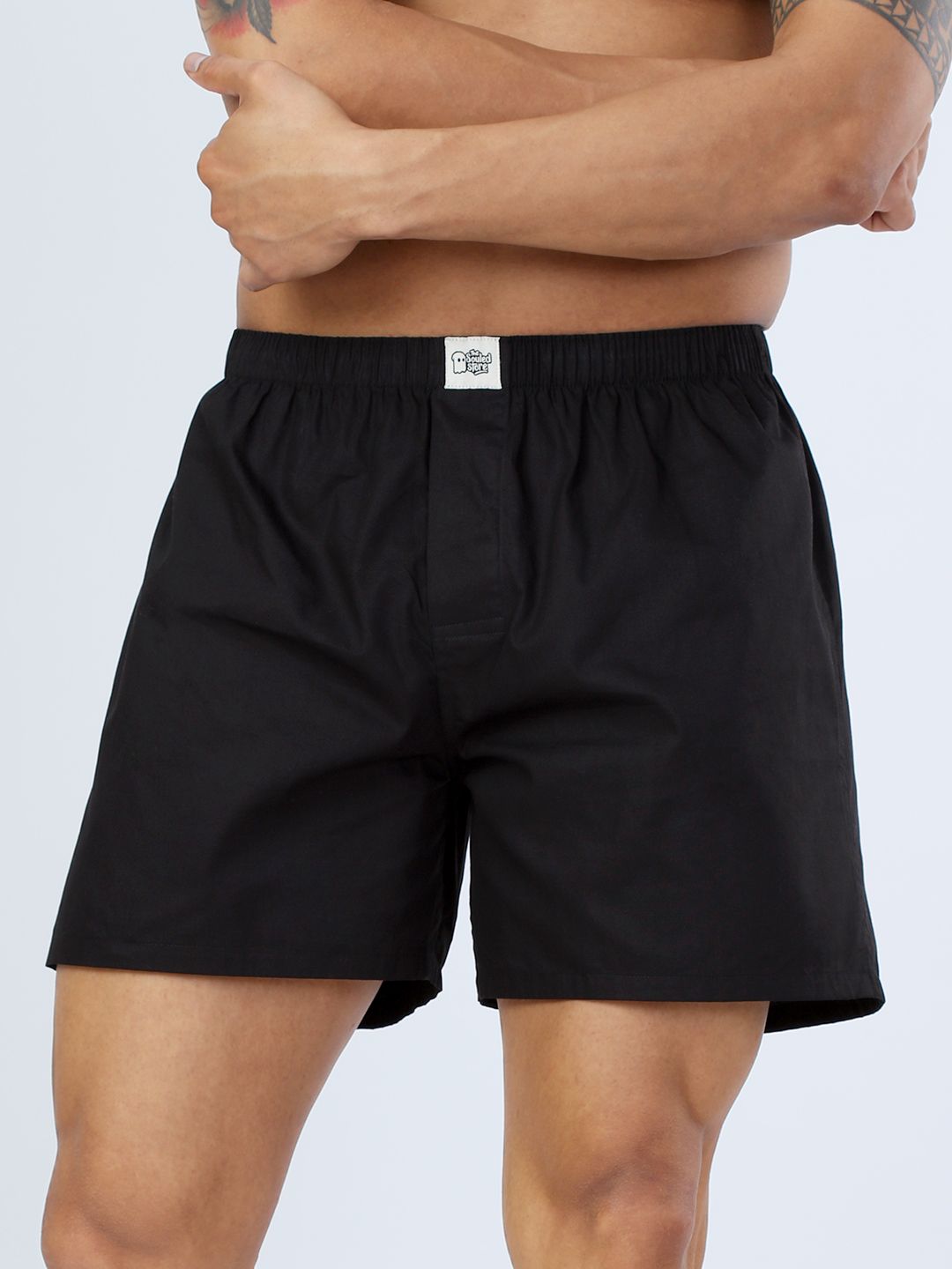 Buy Solids Black Boxer Shorts online at The Souled Store.