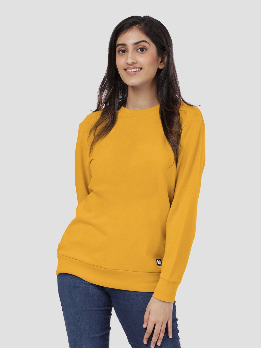 Mustard womens sweatshirt Clearance