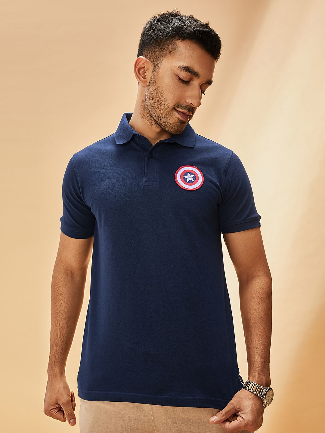 captain america polo t shirt