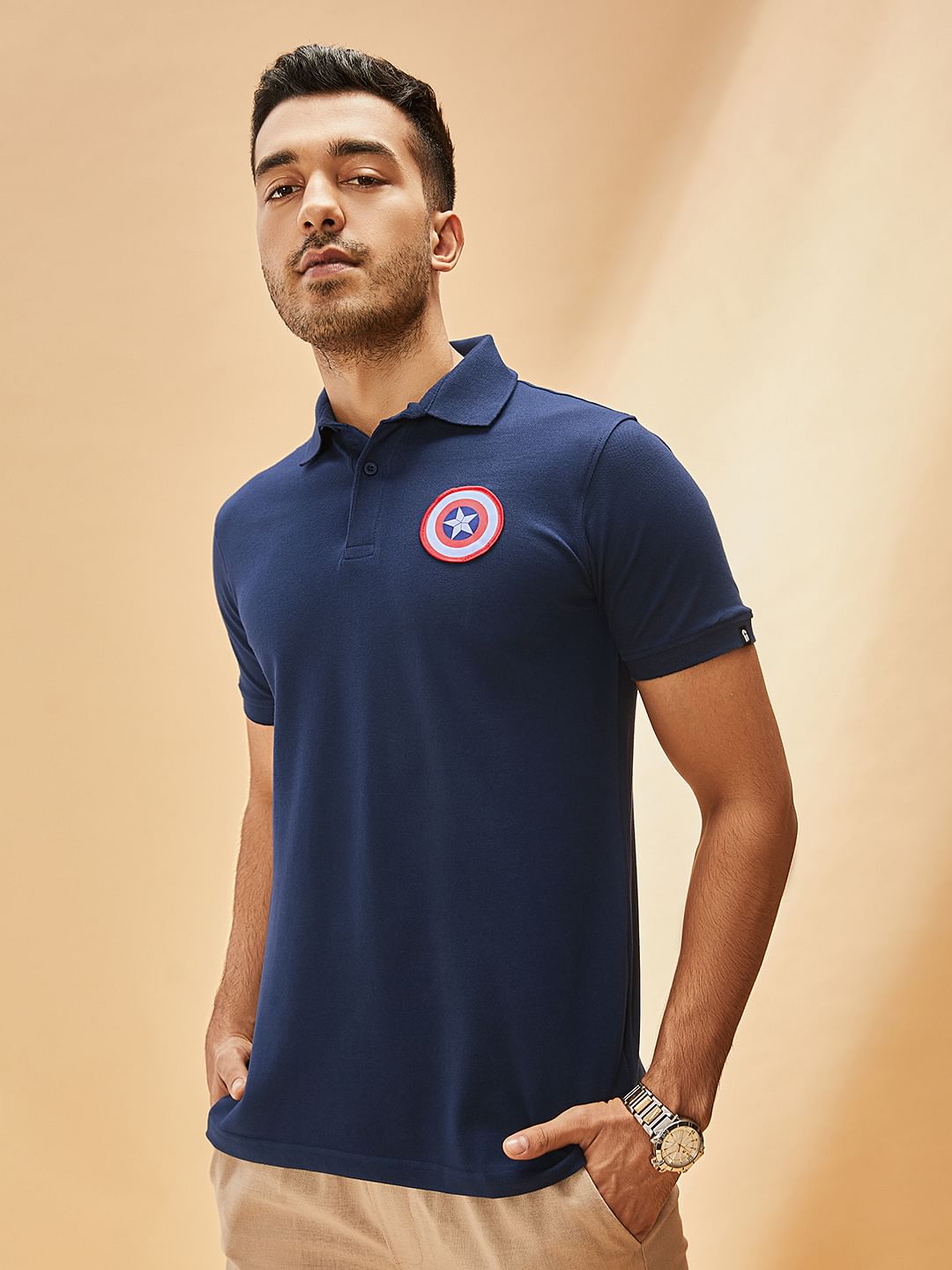 captain america polo t shirt