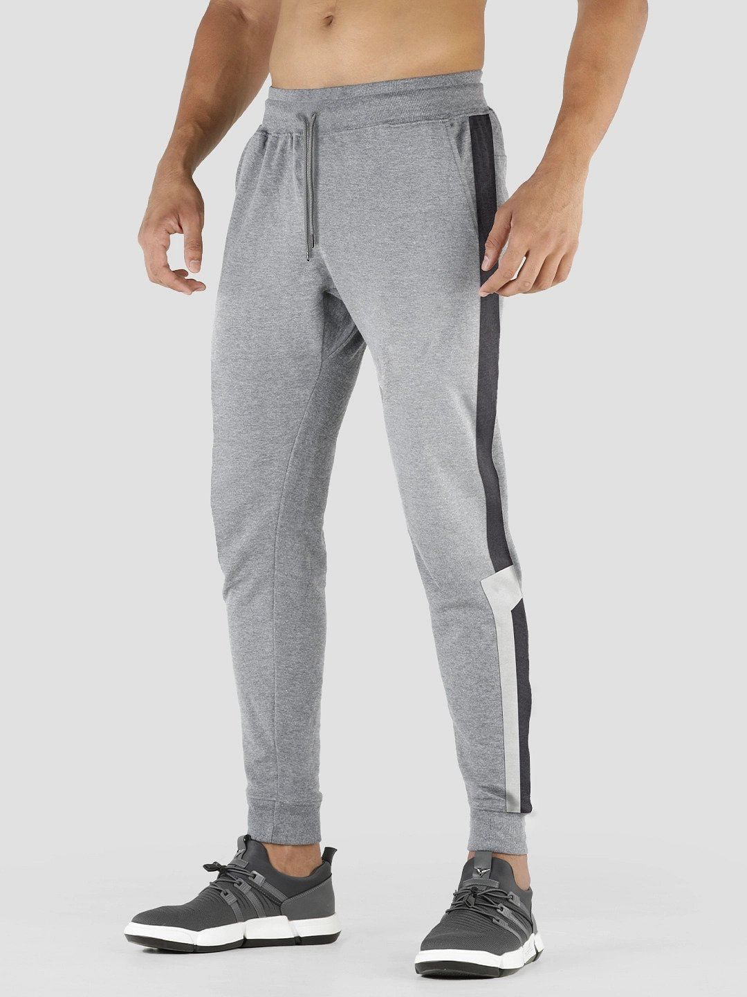 Buy Solids Grey Scale Joggers Online