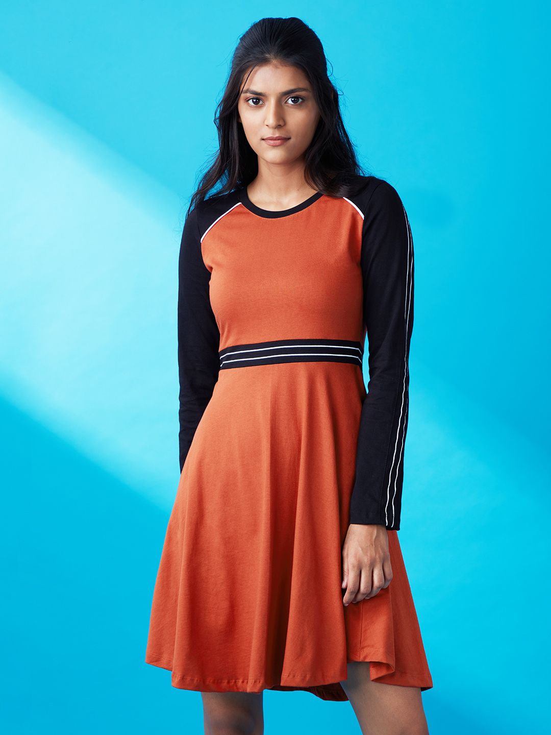 Buy Solids Rustic Diva Skater Tshirt Dress Online