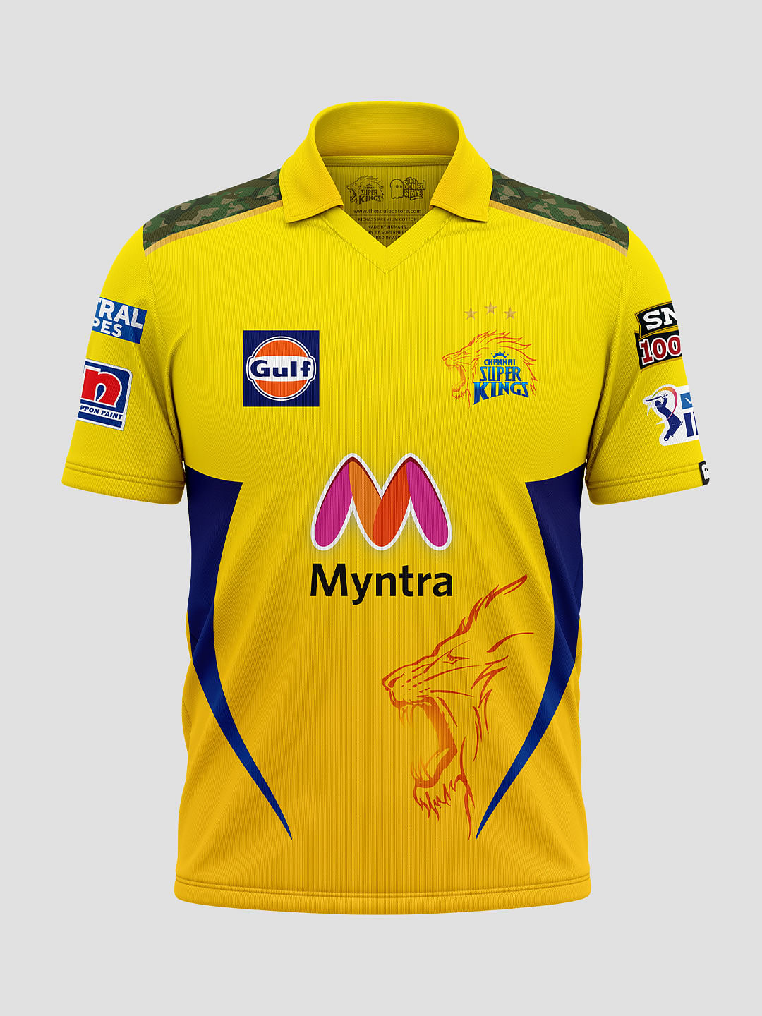 Buy CSK: Official Match Replica Full Sleeve 2021 (Dhoni 7) Jersey ...