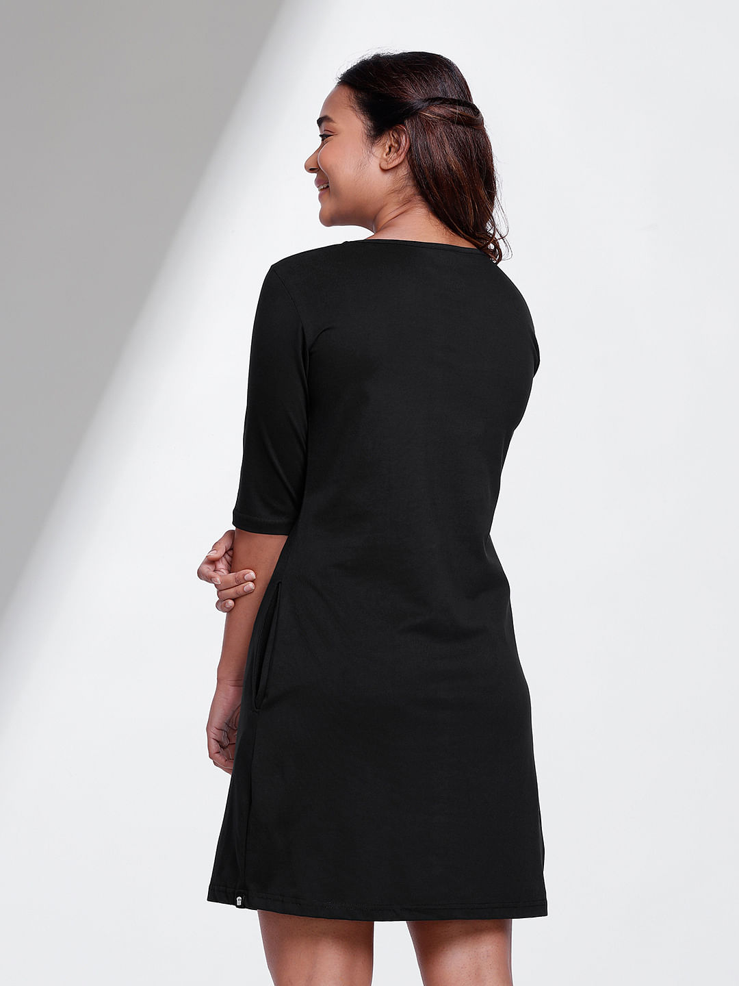 Buy Solids: Black T-Shirt Dresses online at The Souled Store.