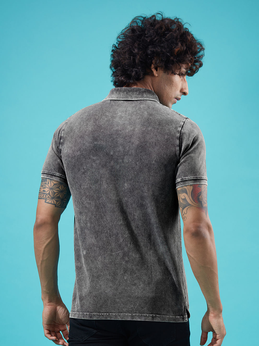 gray acid wash t shirt