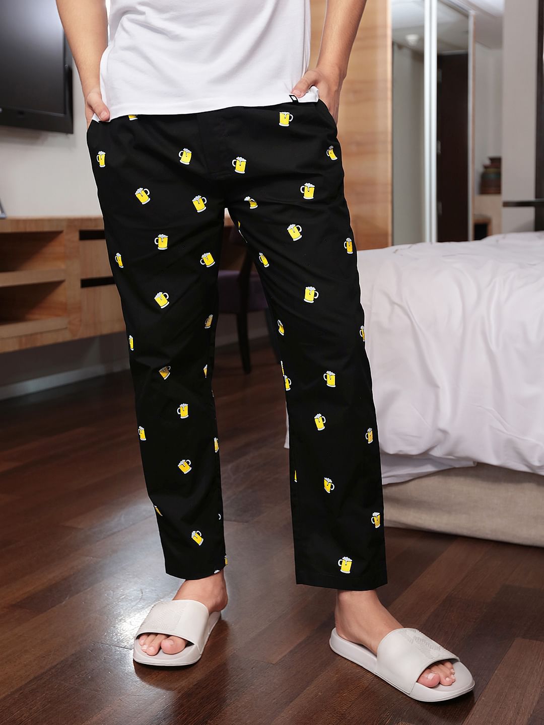 Buy Beer Pattern Men's Pajamas Online