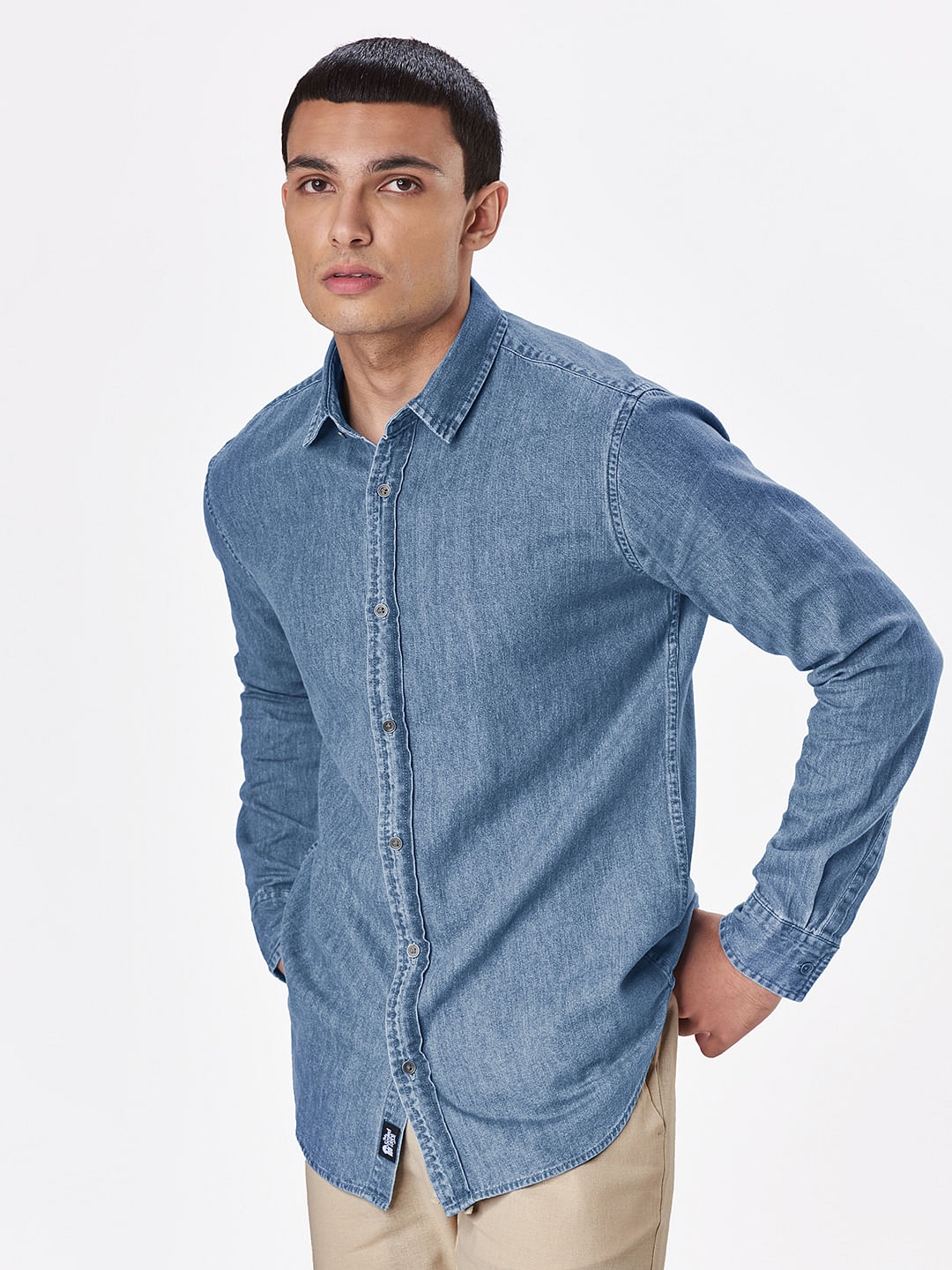 Buy Denim Shirts: Ice Blue Online at The Souled Store.