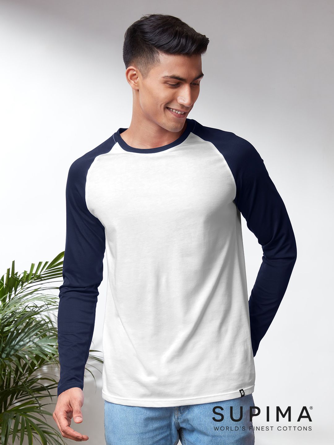 Buy Supima Cotton Raglan Full Sleeve 