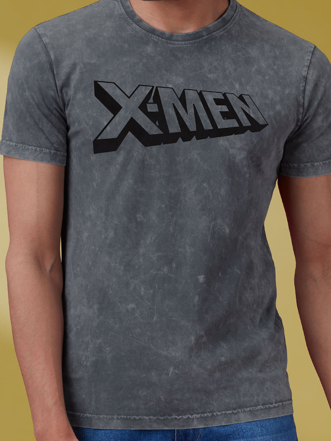 Buy X-Men: Logo Acid Wash T-shirt Online.
