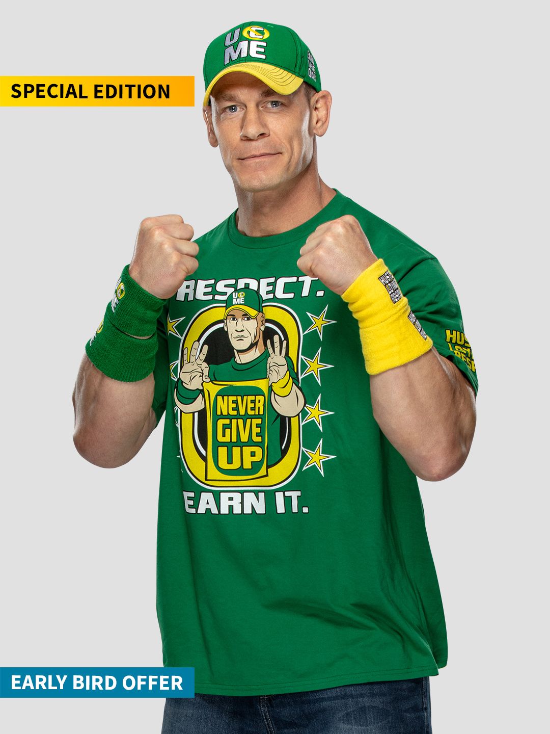 WWE Authentic John Cena Earn The Day T 