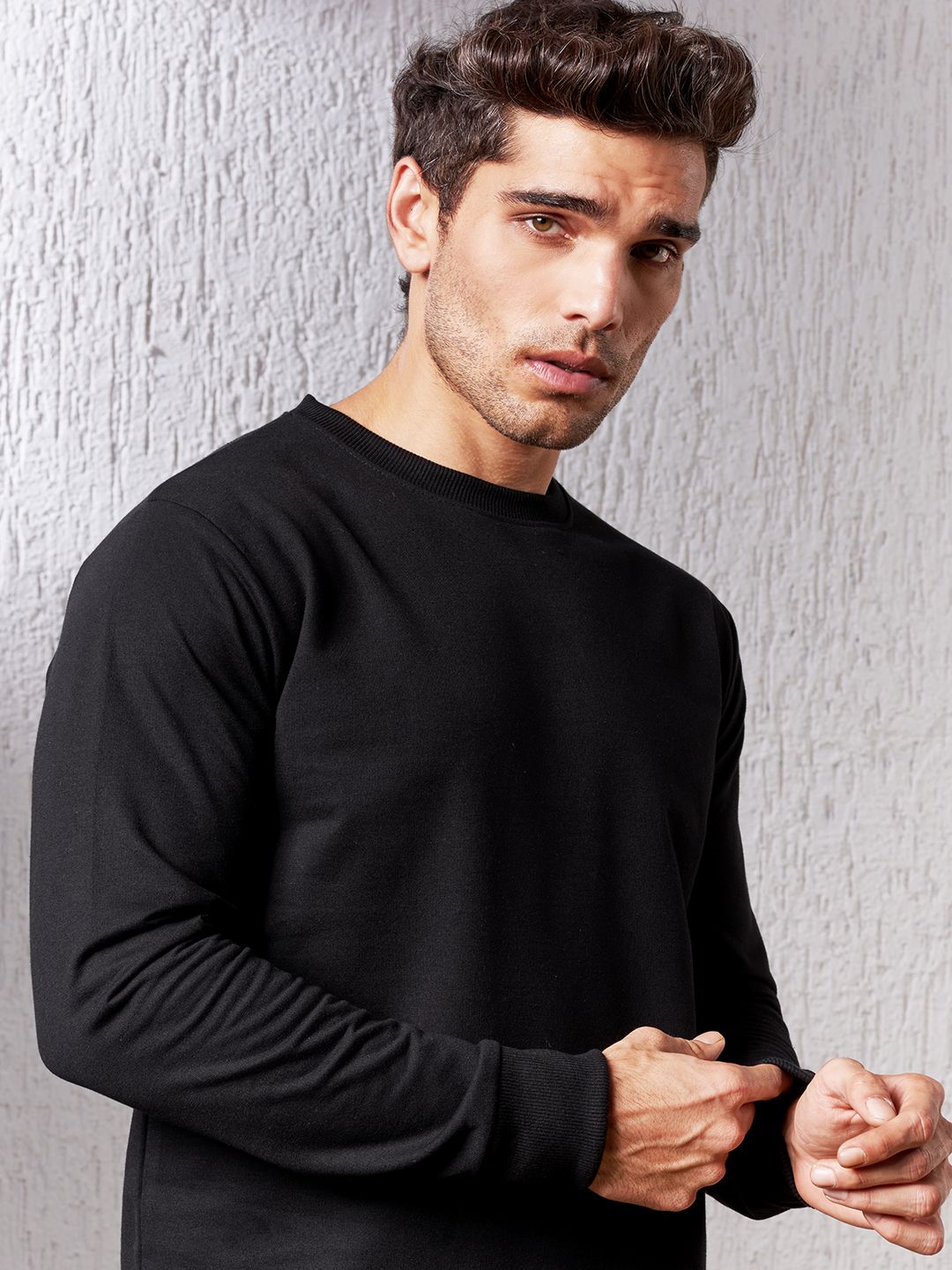 Solids: Black Sweatshirts Online