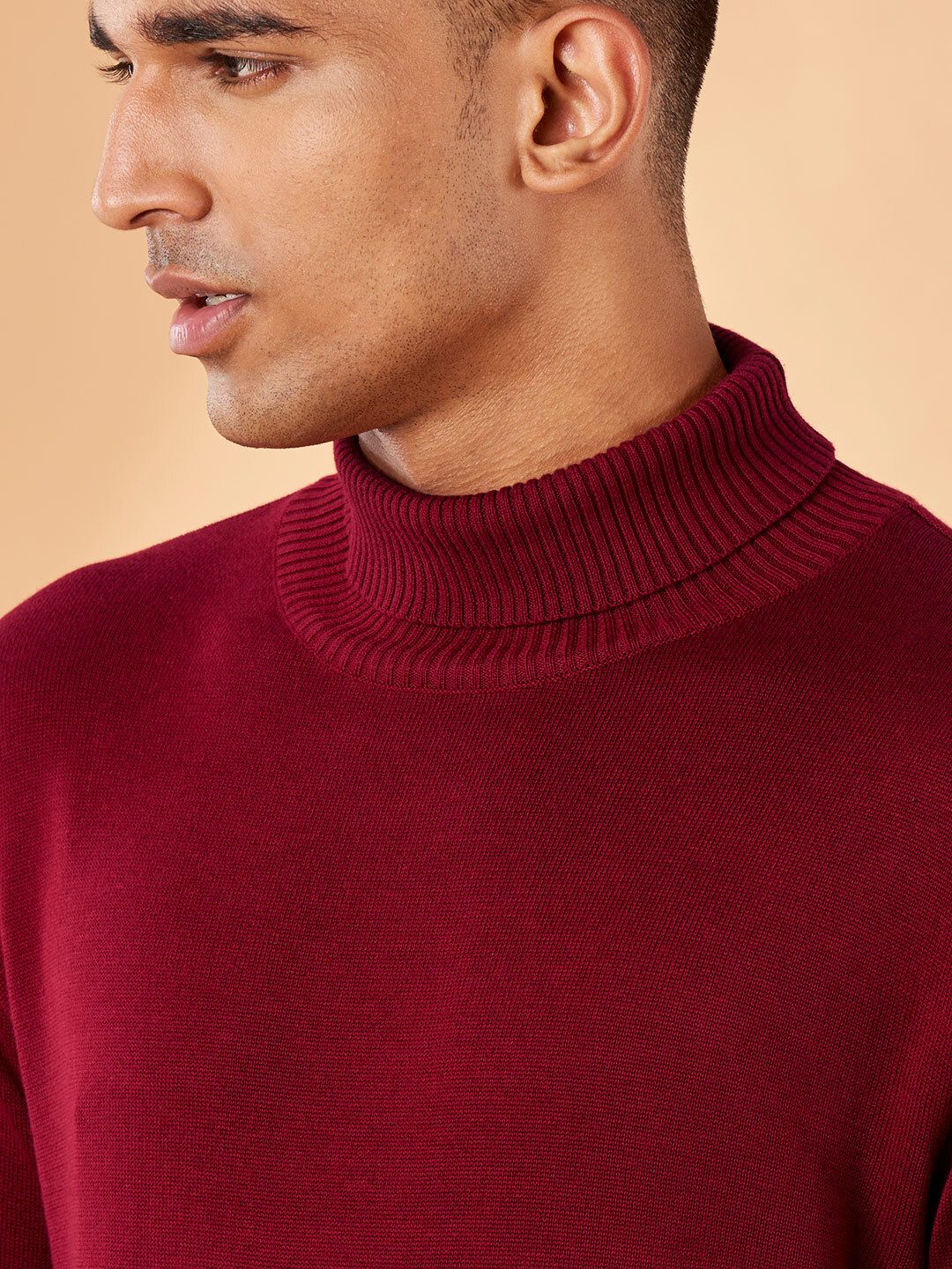 Solids: Pomegranate Turtle Neck Pullovers price