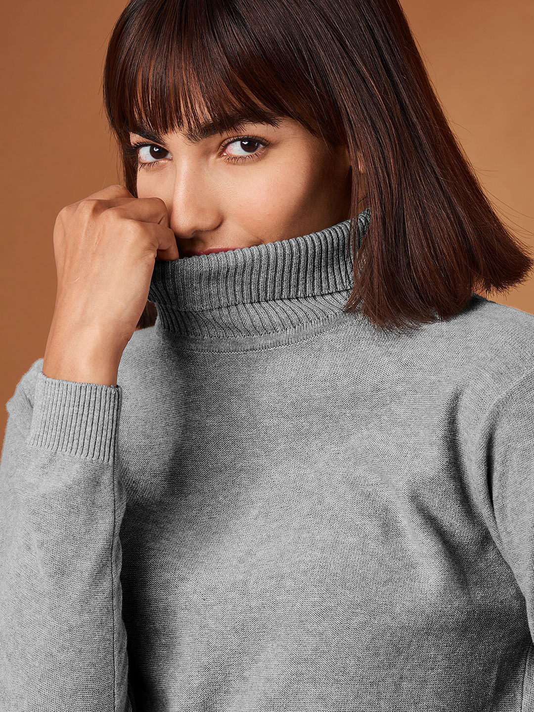 Buy Solids: Grey Rib Knit Women Sweater Dresses online at The Souled Store.