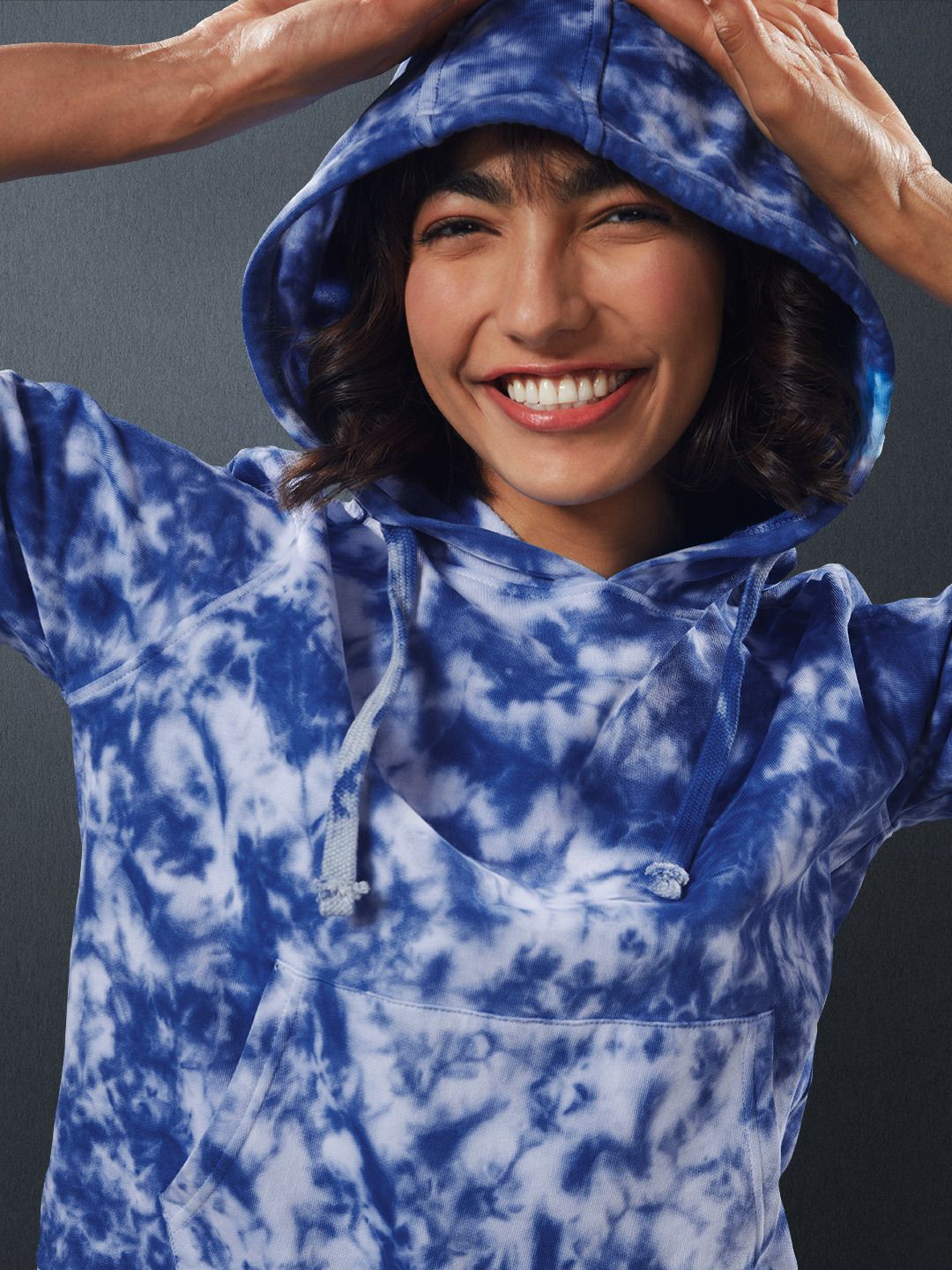 Tie Dye: Blue Mist Women Hoodies online