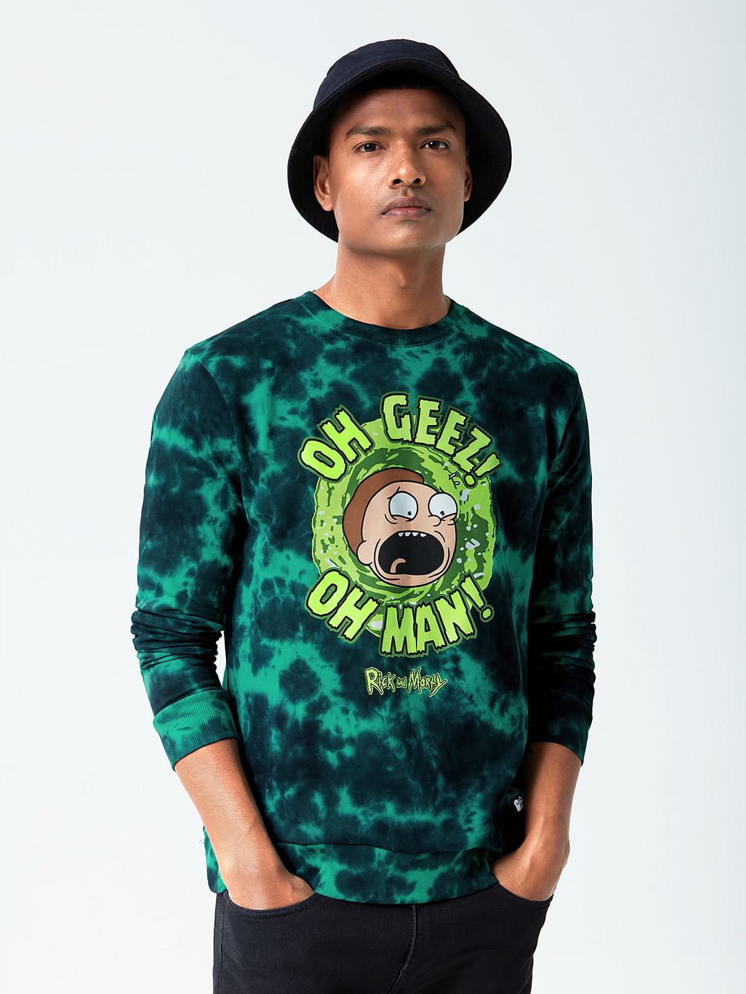 rick and morty sweatshirt tie dye