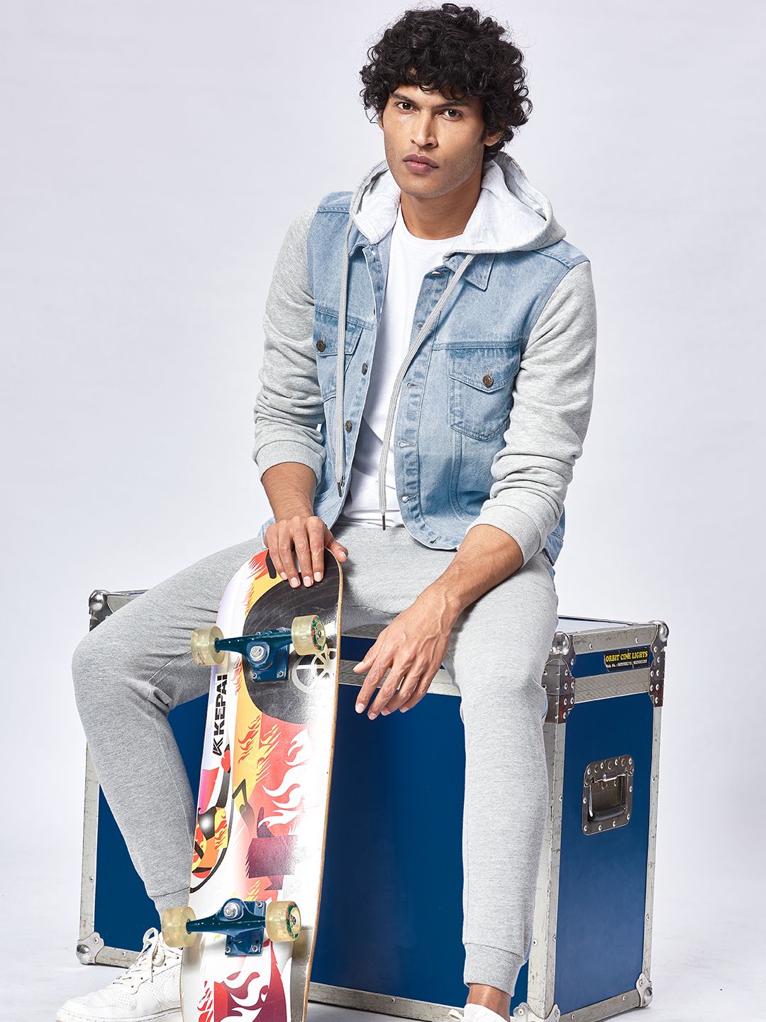 Buy Official Solid Hooded Denim Jacket Mens Denim Jacket Online