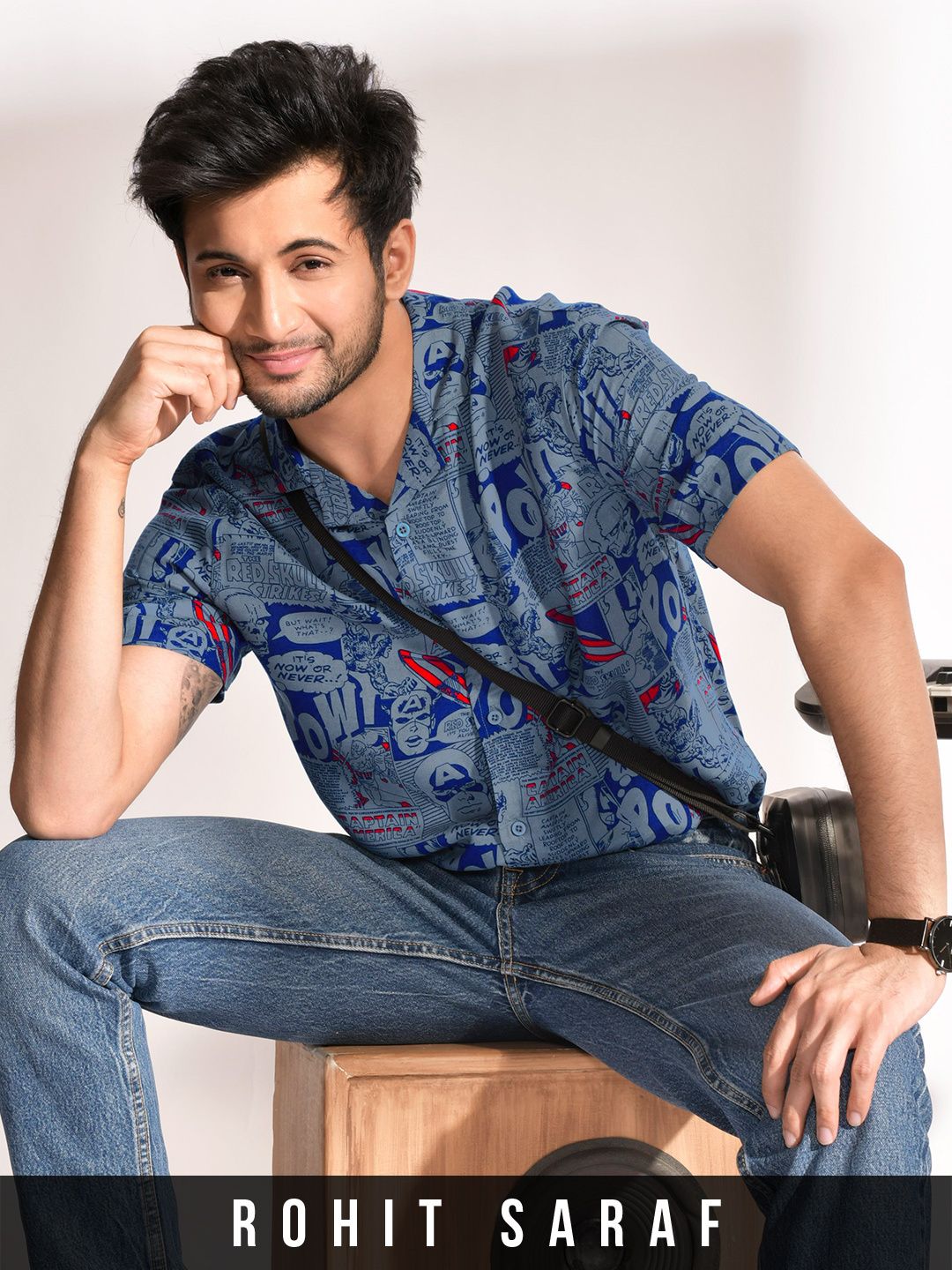 Buy Marvel Comic Pattern Hawaiian Shirt Online.