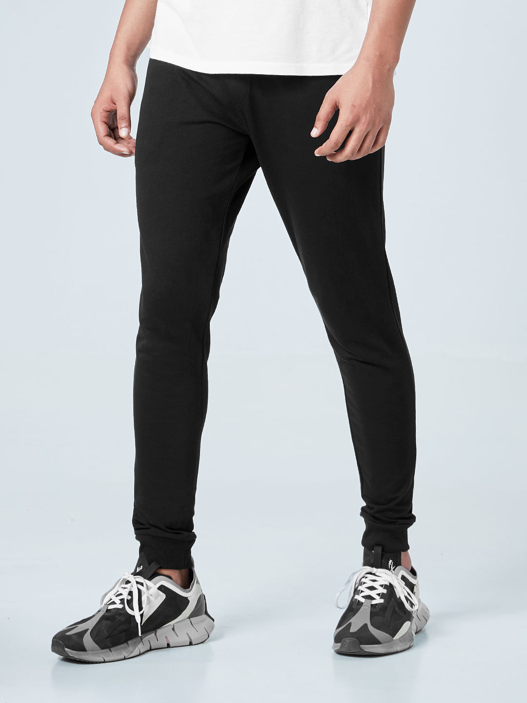 Buy Solids: Black Joggers online at The Souled Store.