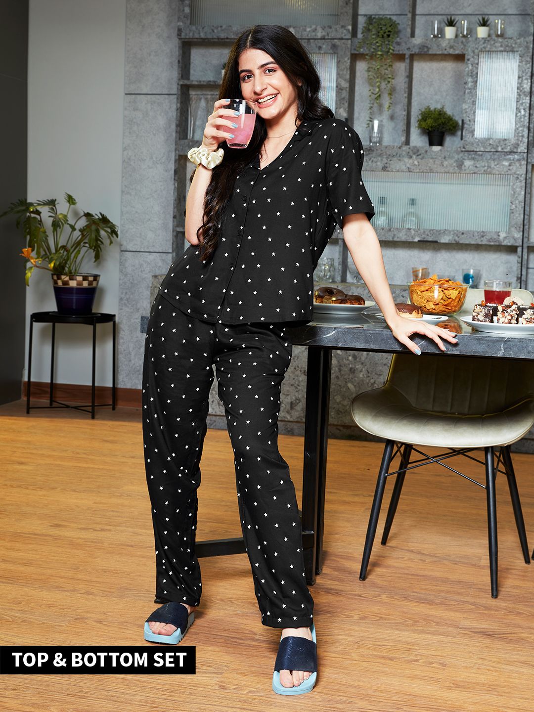 Star Pattern Set Women Pajama Sets