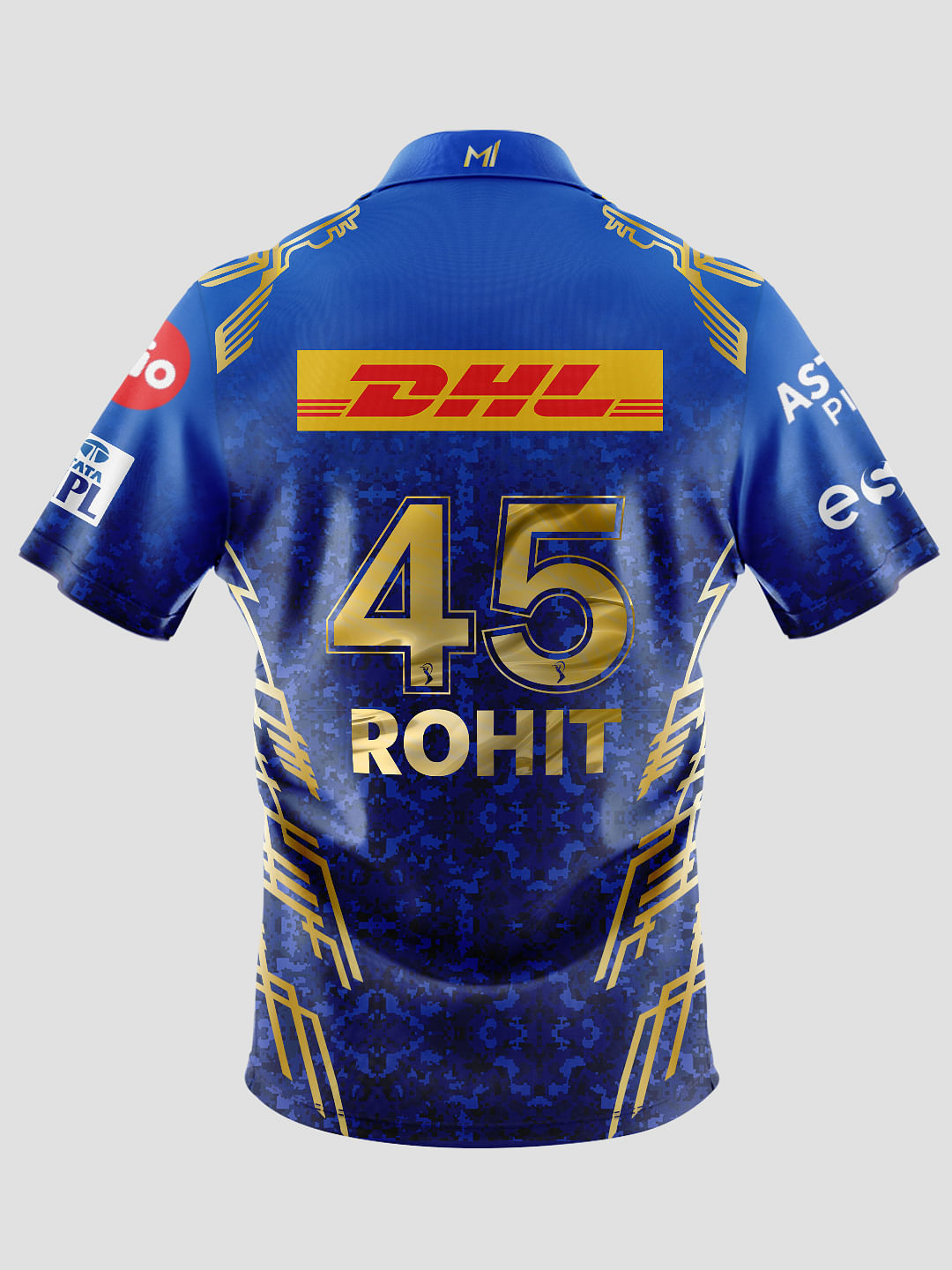 IPL Cricket MI 2019 Jersey Supporter T Shirt Rohit 45 Custom Print Name No Mumbai Indians Uniform 