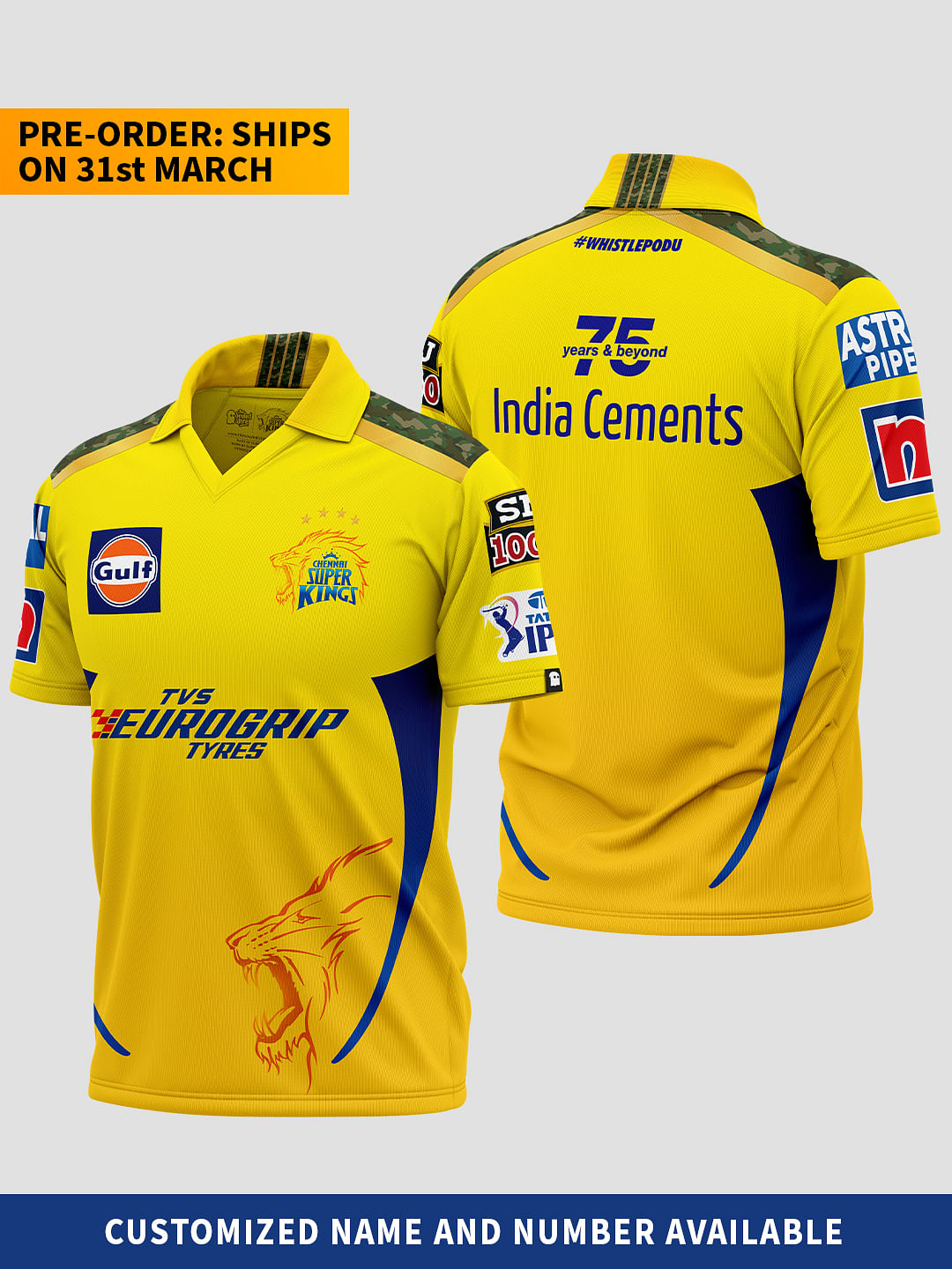 csk customized jersey