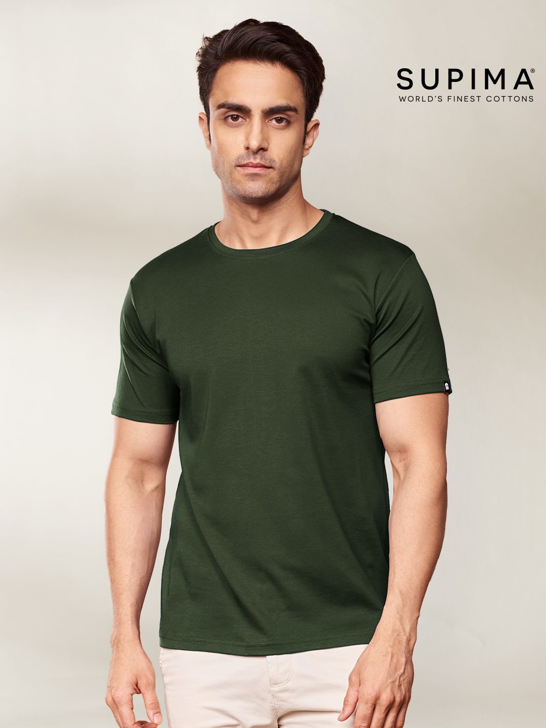 Supima Cotton Half Sleeve Dark Olive 