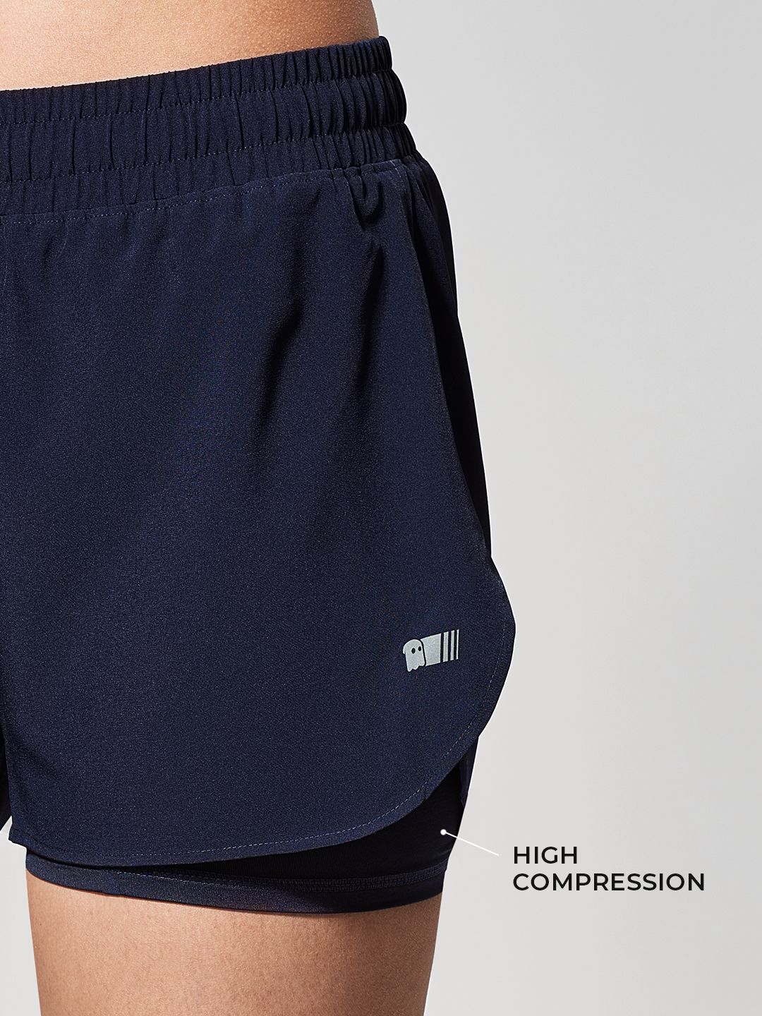 Buy Solids Navy Women's Running Shorts Online.