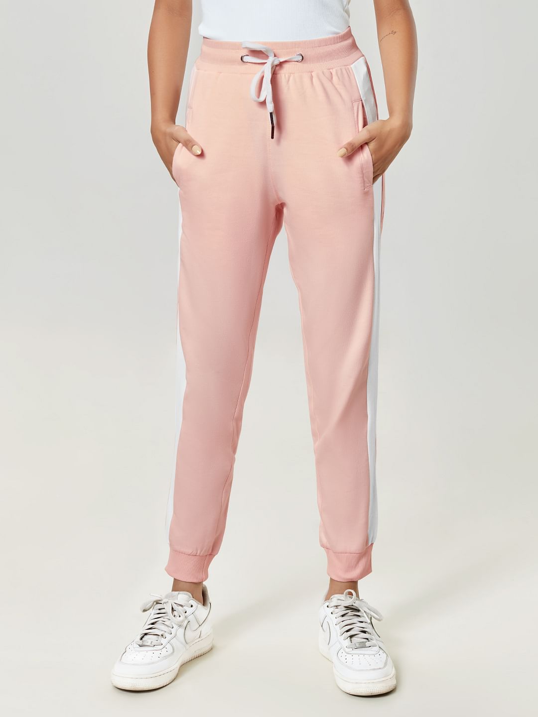 nude pink joggers