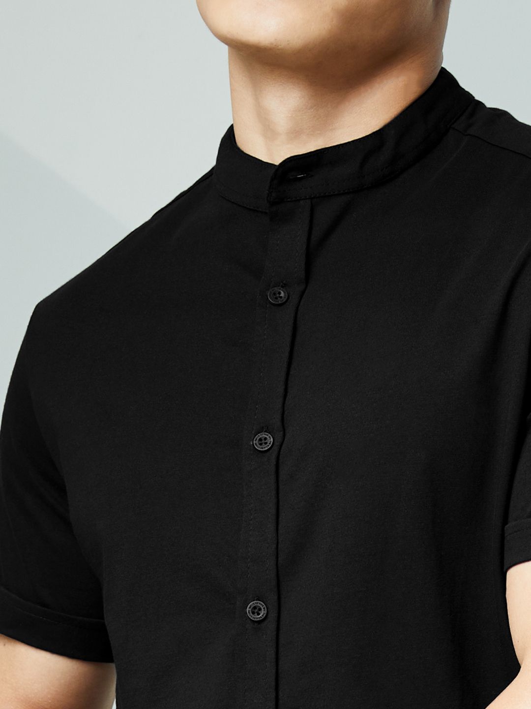 Solids: Black (Knit Shirt) Knit Shirts online