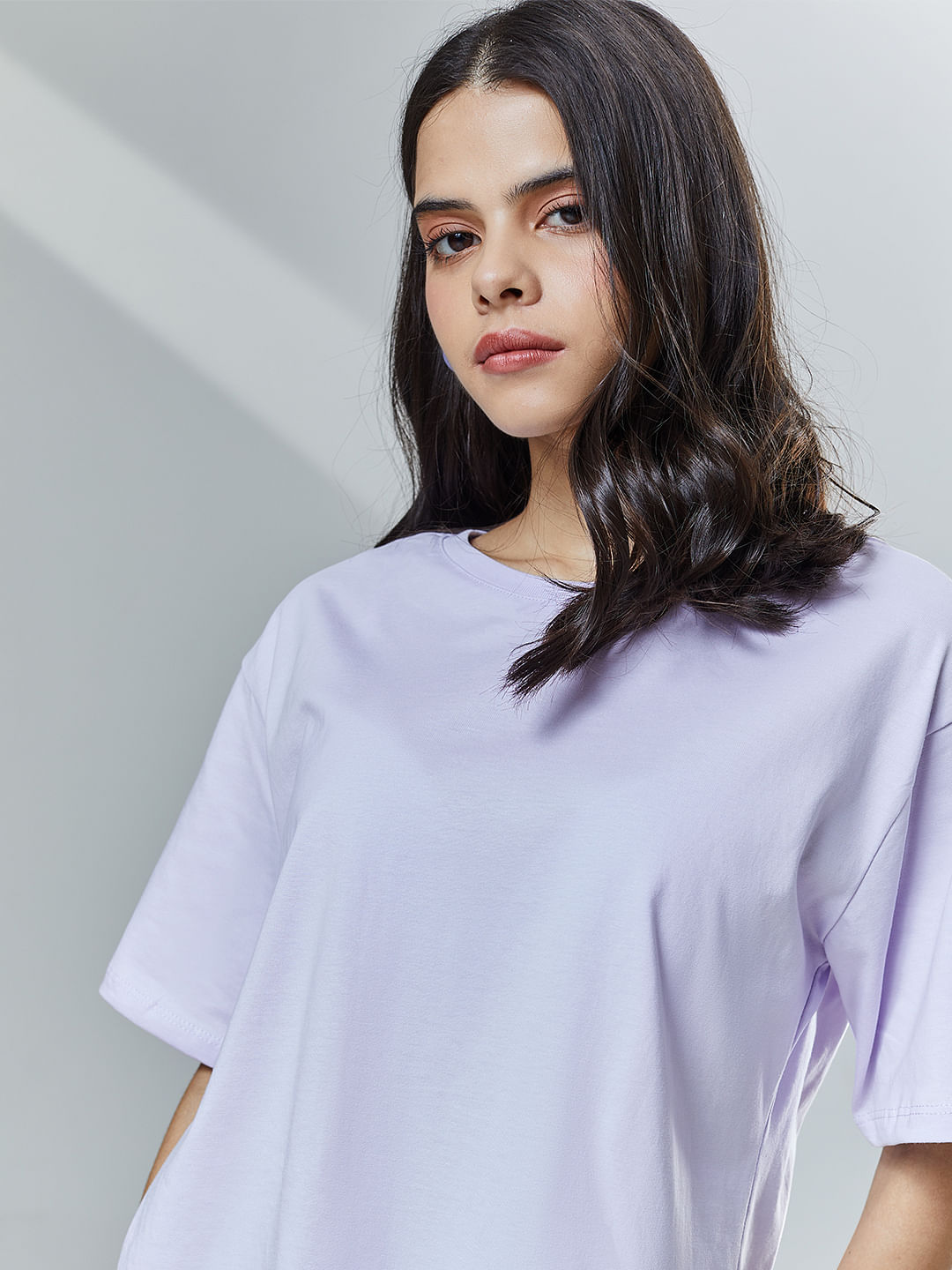 Buy Solids Lavender Womens Oversized T Shirt Online At The Souled Store