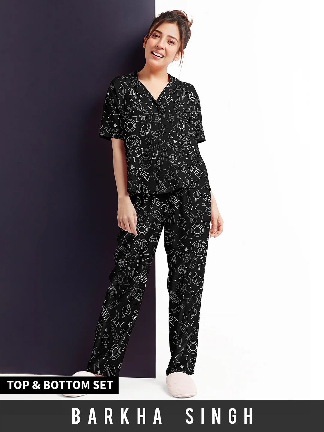 Buy Space Pattern Women's Pajama Sets Online