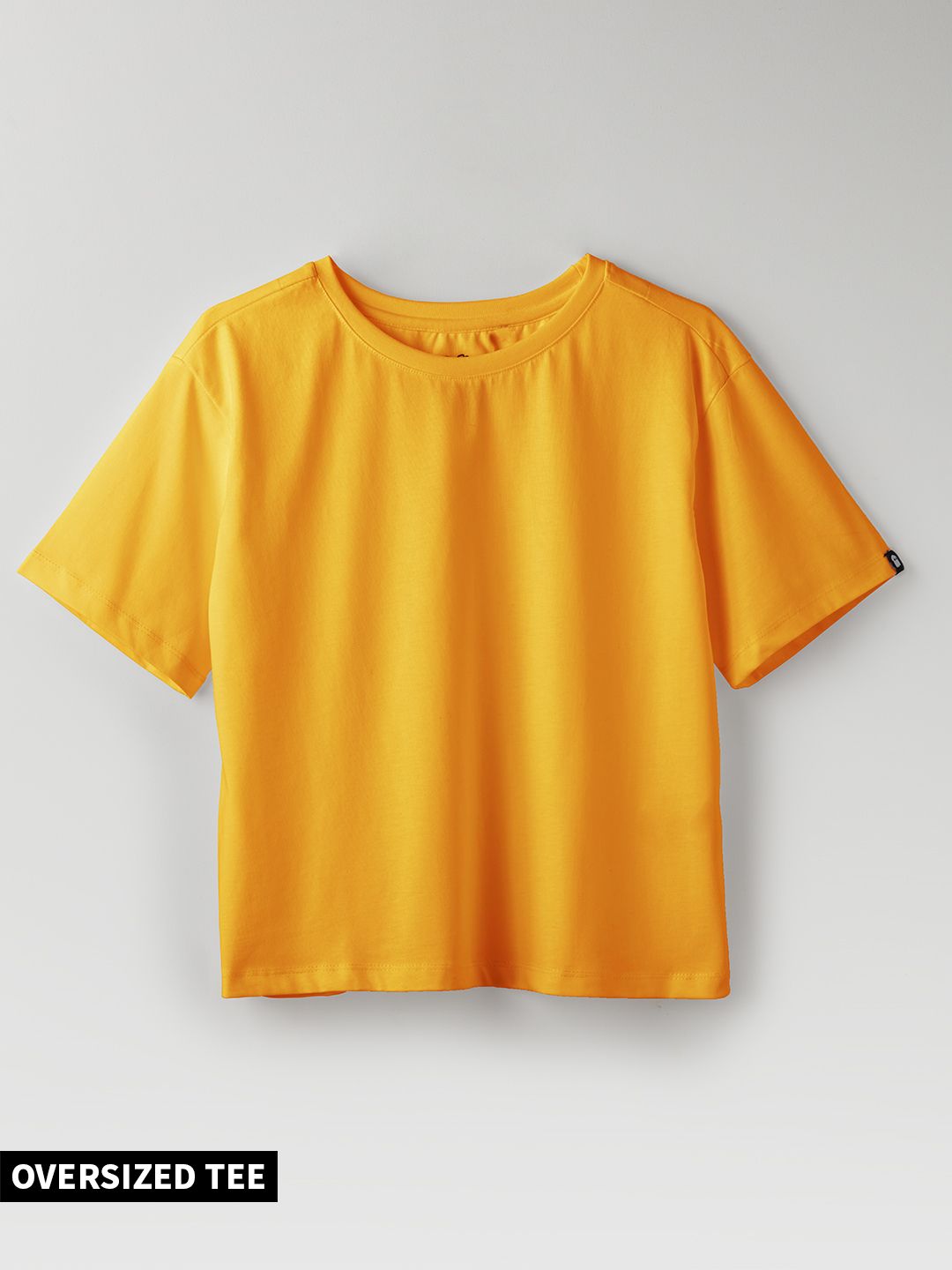 Buy Solids Yellow Women's Oversized TShirt online