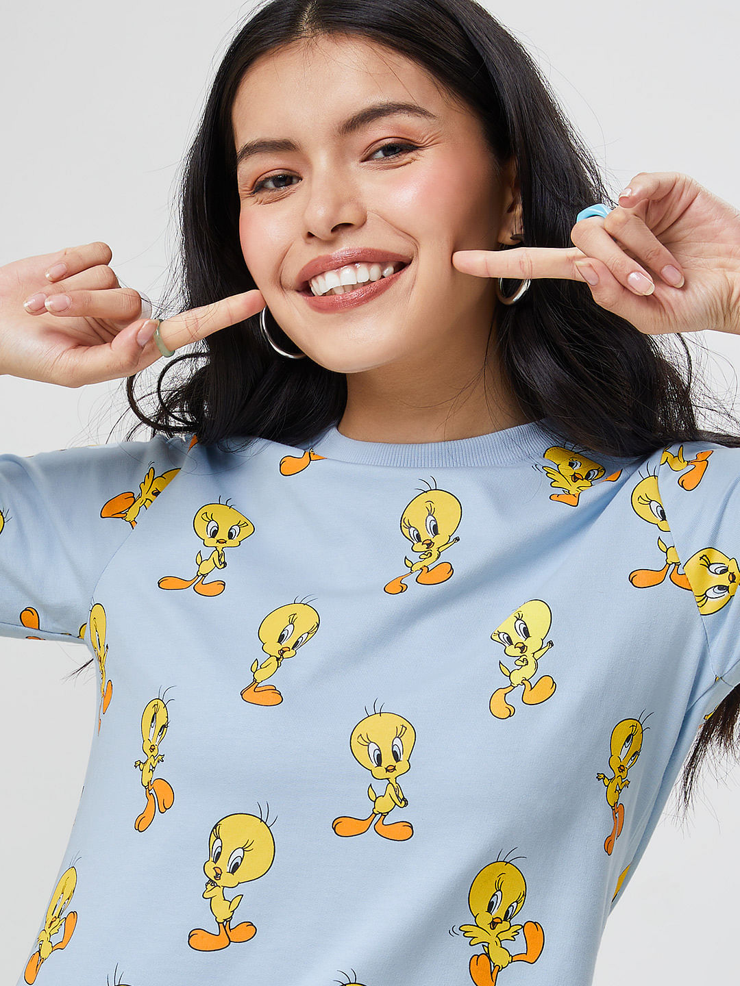 Buy Official Looney Tunes Tweety Pattern Women Sweatshirt Dress Online