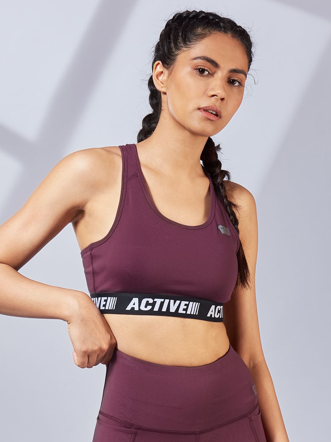 Buy Workout Coords Wine Pack Of Two Women Activewear TShirts online at