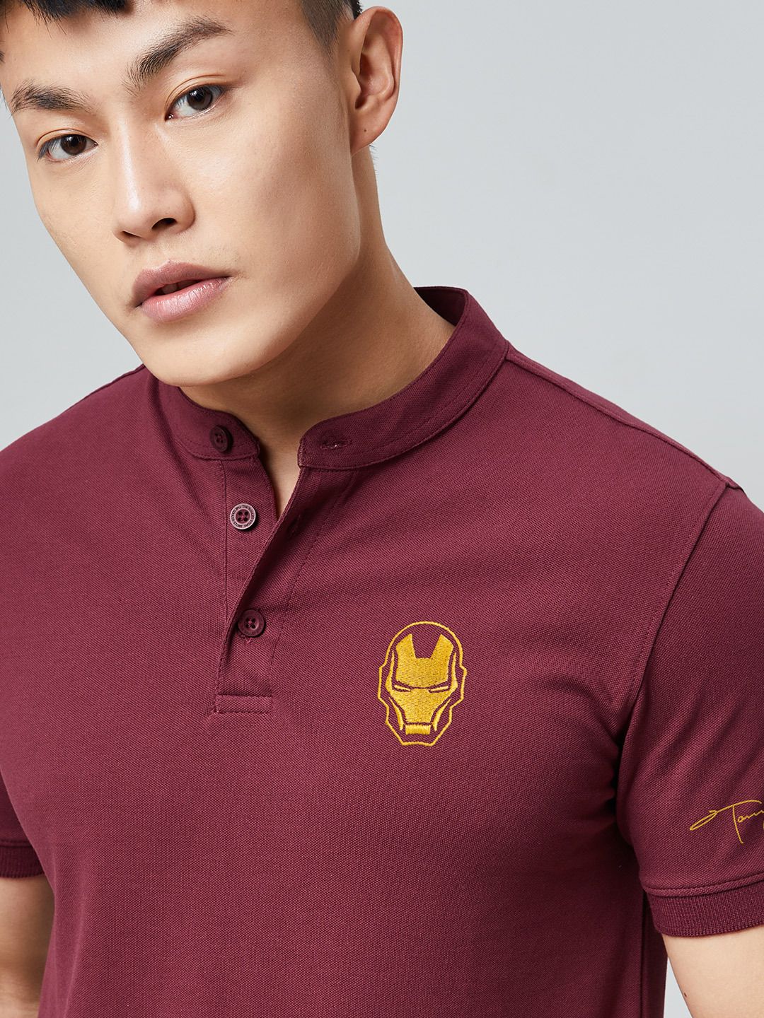 Tony Stark Face Mask Polos T-Shirts 