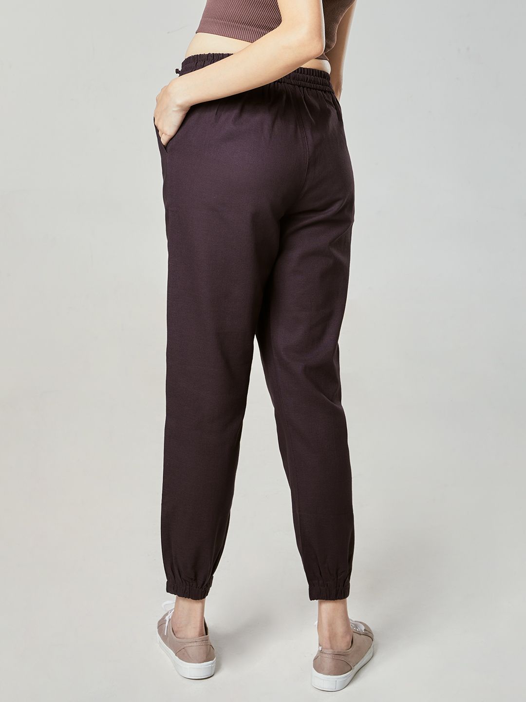 Buy Solids: Burgundy All Day Pants