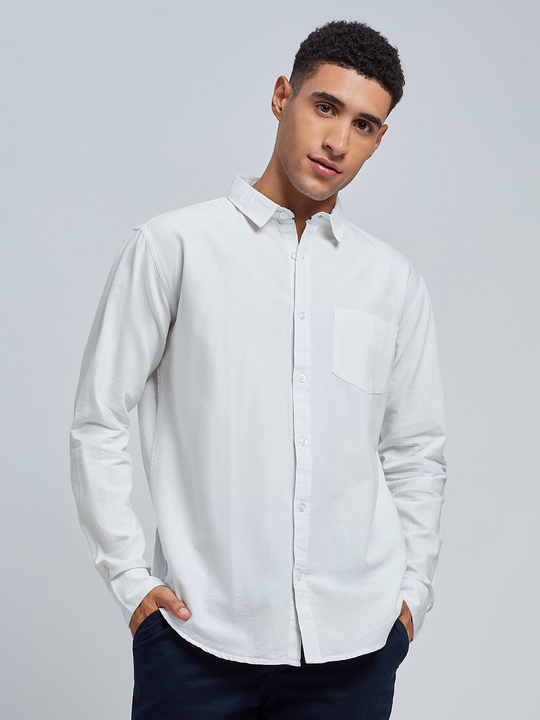 Buy Oxford Shirt White Men's Shirt Online