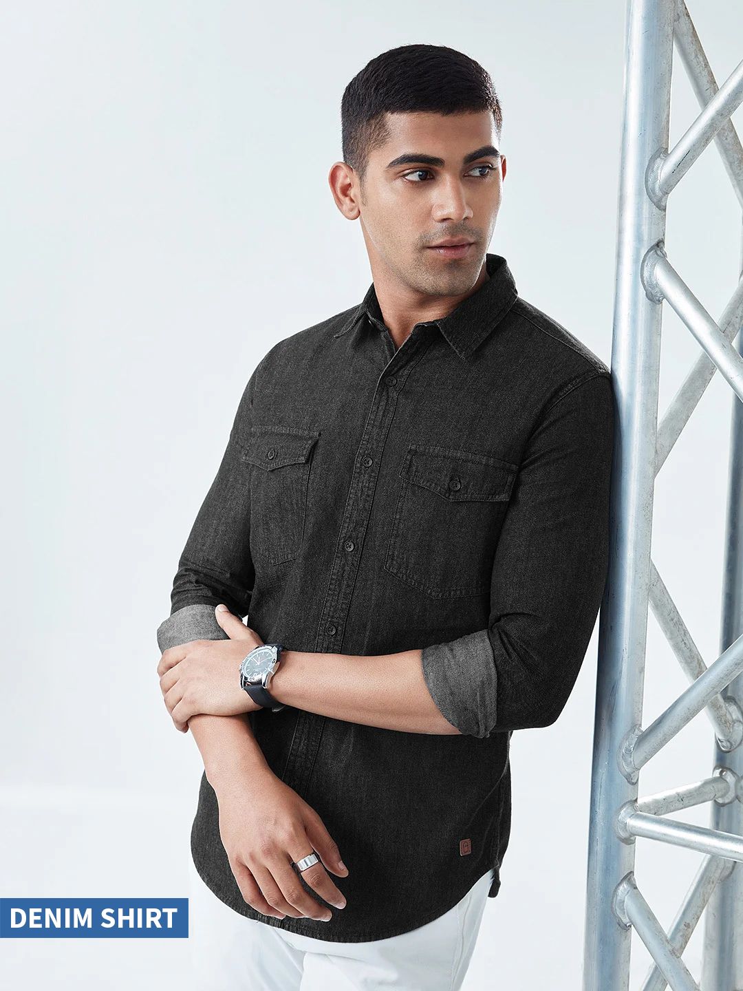 Buy Classic Denim Shirt Charcoal Shirts 