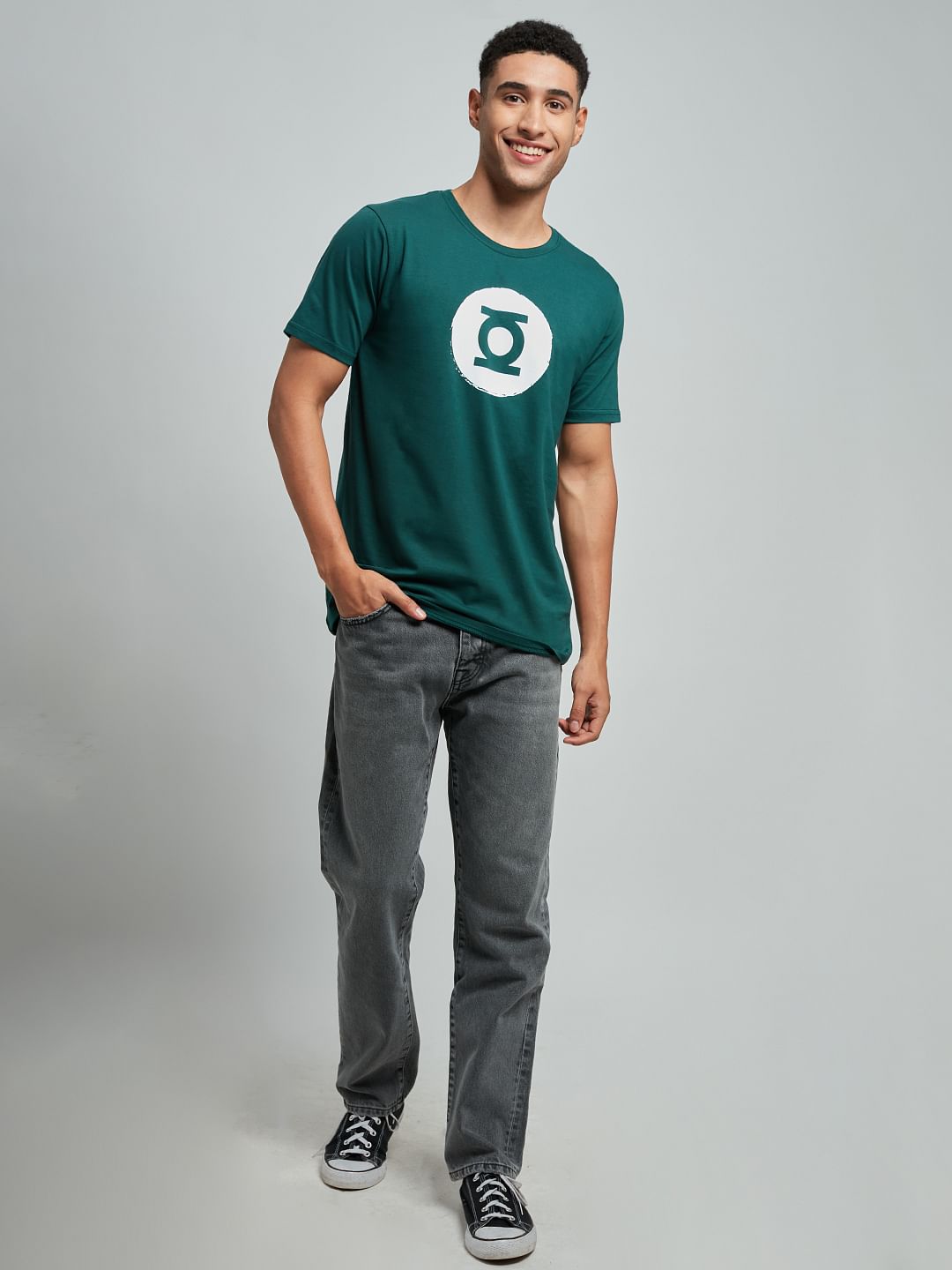 Buy Green Lantern Logo Half Sleeve T shirts Online